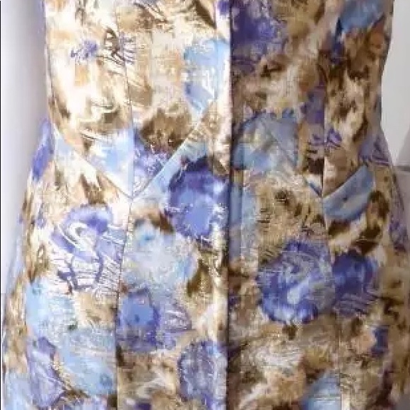 Philosophy di Alberta Ferretti Metallic Dress 38 - Picture 2 of 10